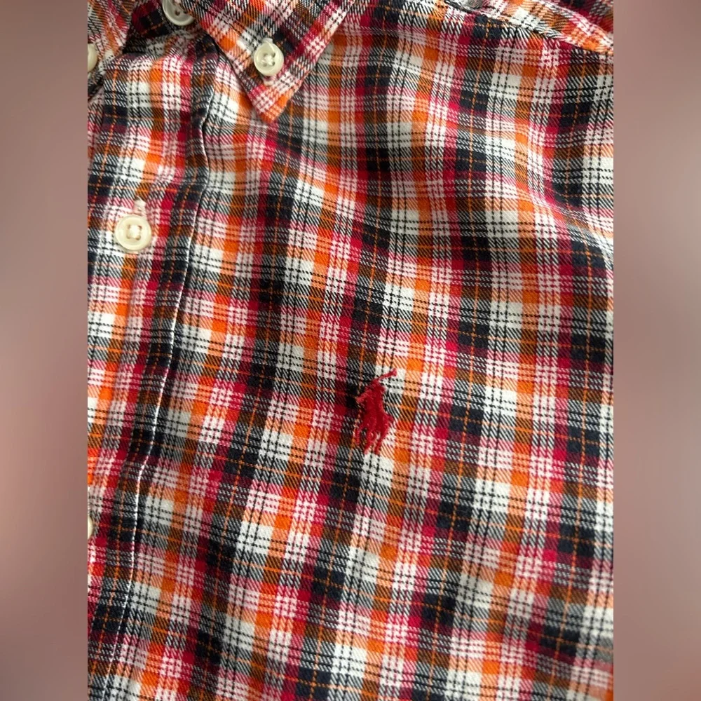 Ralph Lauren Boys' Plaid Cotton Poplin Shirt Toddler Boy 5
